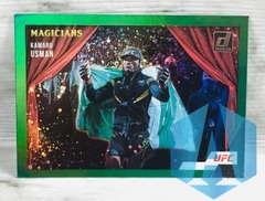 2022 PANINI DONRUSS UFC (#4) KAMARU USMAN MAGICIANS GREEN FLOOD SP PARALLEL